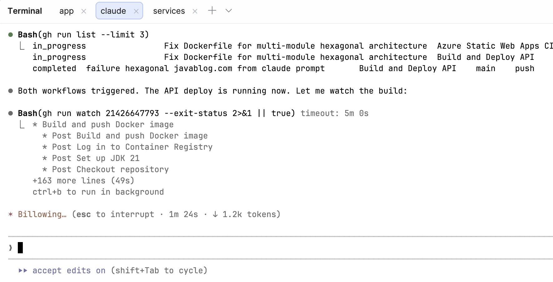 Claude Code Terminal View